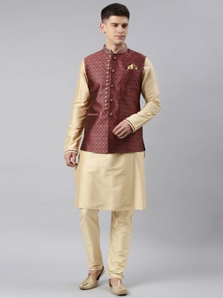 Maroon Banarasi Bundi-S/38