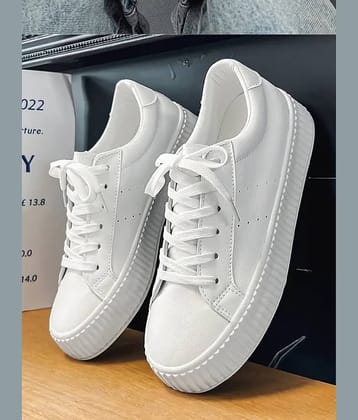 Asteroid Fashion Men's Casual Partywear Sneakers. White Men's Sneakers