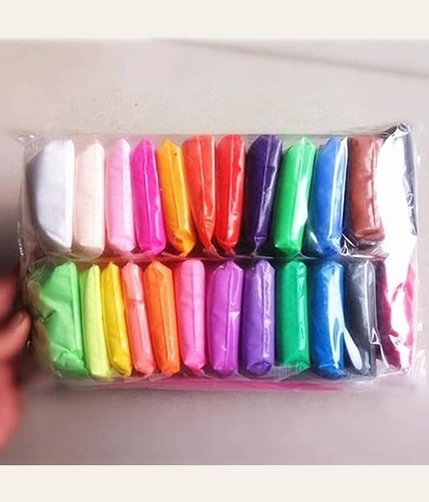 Eclet (Pack of 12) Air Dry Clay, Colorful Children Soft Clay, Creative Art Crafts, Gifts for Kids-Multi Color. Non-Toxic Modeling Magic Fluffy Foam Bouncing Clay Putty Kit for Kids with Tools .135