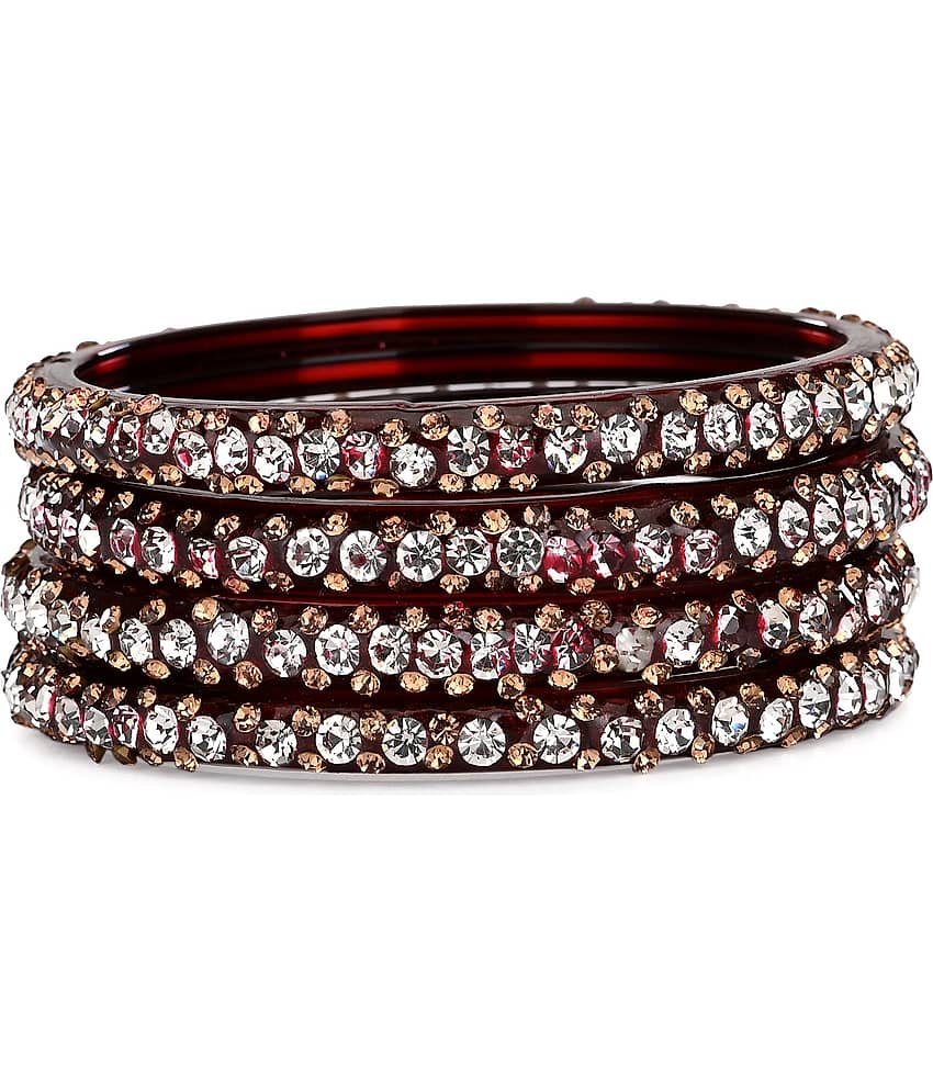 Somil Designer Bridal Glass Bangle/ Kada Set For Party Marriage, And Function, Ornamented, Colorful