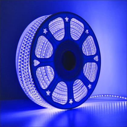 SPARKWORLD LED Rope Light Blue | Waterproof Flexible Strip for Decoration, Outdoor, Balcony, Garden, Festival Lighting | Size: 15 M