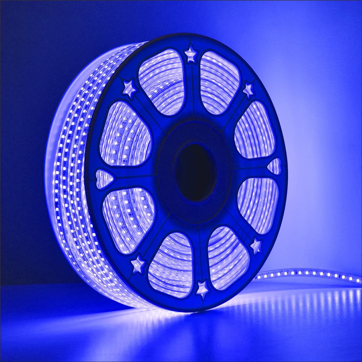 SPARKWORLD LED Rope Light Blue | Waterproof Flexible Strip for Decoration, Outdoor, Balcony, Garden, Festival Lighting | Size: 15 M