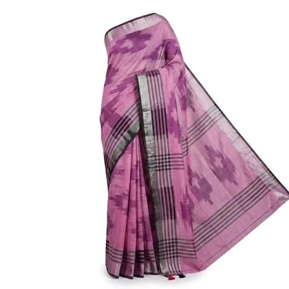 Pink Printed Odisha Handloom Saree | Ethnic Woven Cotton Pink Printed Odisha Handloom Saree | Ethnic Woven Cotton
