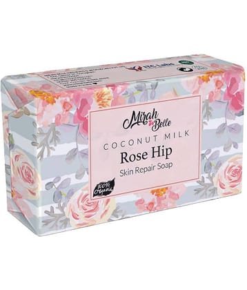 Mirah Belle - Organic Coconut Milk, Rosehip Skin Repair Soap 125gm - For Anti-Aging & Anti-Acne- Handmade Soap