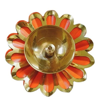 Iron & Brass Deepak Colour Orange 4 Inch (ZMAS517 O)