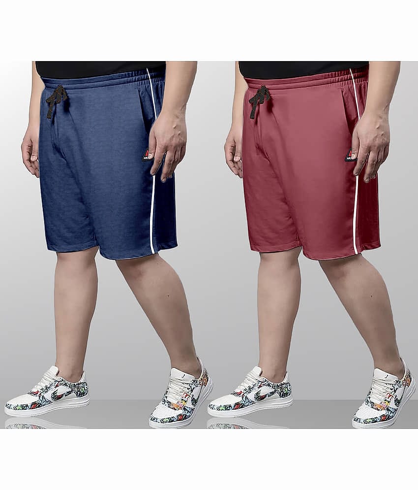 Ardeur Multi Cotton Blend Men's Shorts ( Pack of 2 )