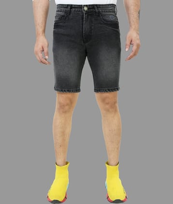 plounge Black Denim Men's Denim Shorts ( Pack of 1 )