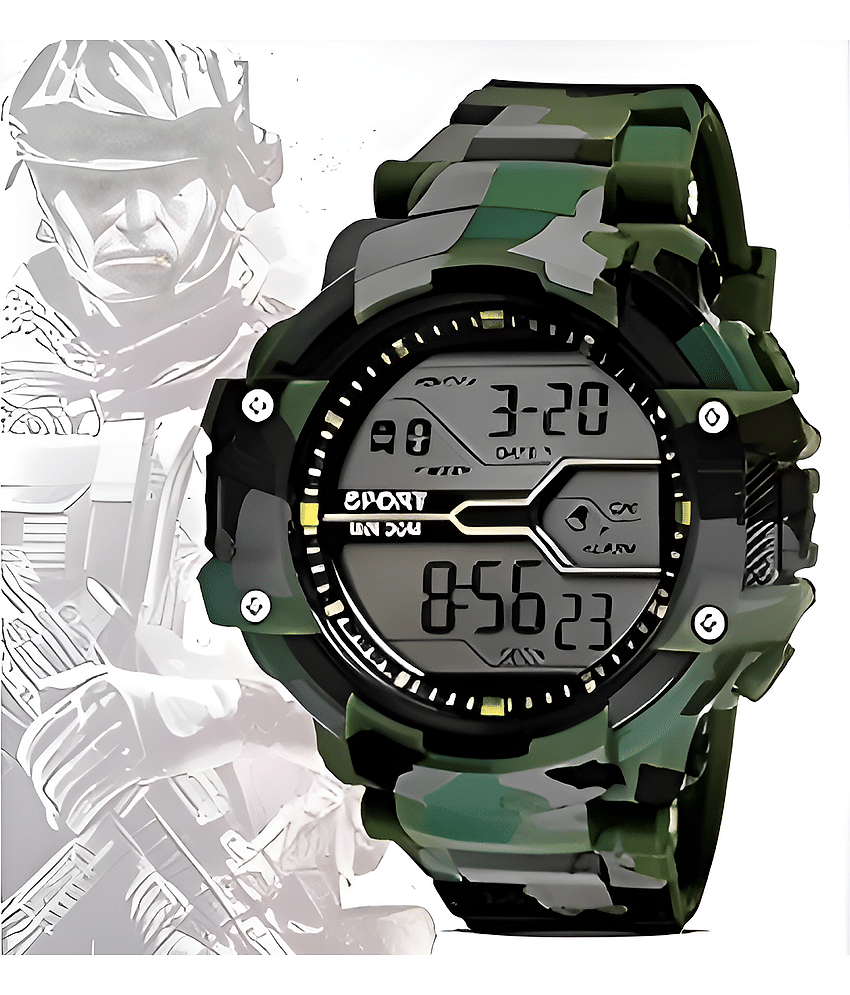 DECLASSE Green PU Digital Men's Watch