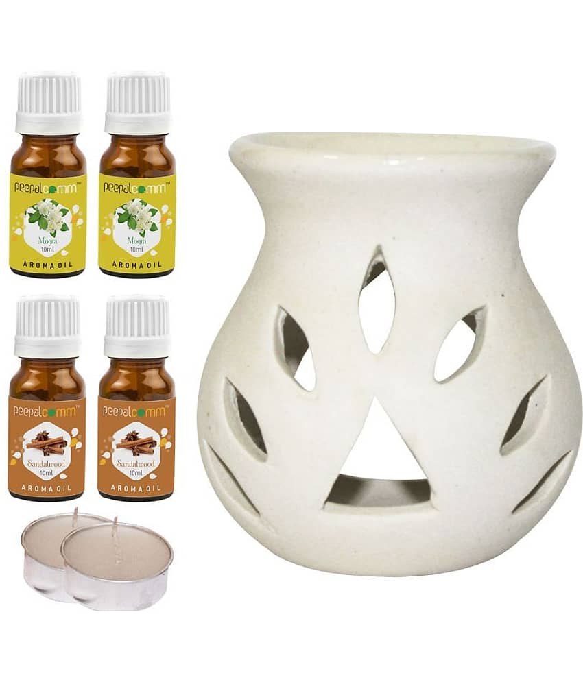 Peepalcomm Ceramic Aroma Oils & Diffusers Set - Pack of 7