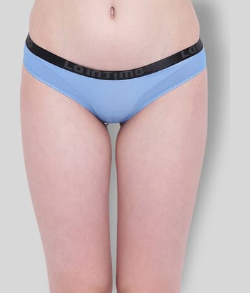 La Intimo Nylon Solid Women's Boy Shorts ( Blue )