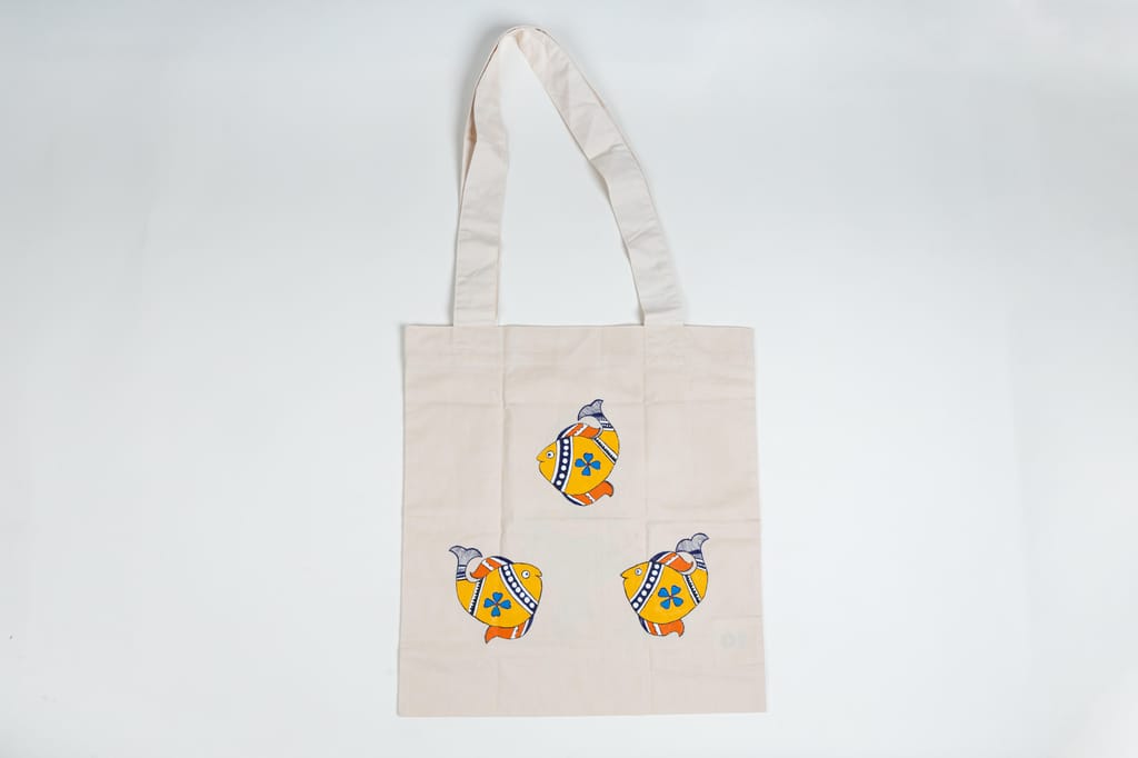 Handmade Fabric Painting Tote Bag 1 Piece each