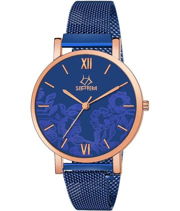 Septem Blue Stainless Steel Analog Womens Watch