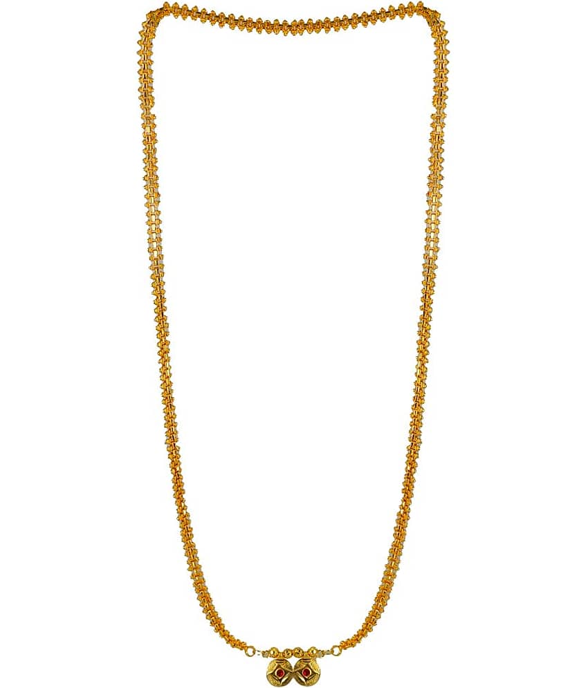 SHANKH-KRIVA - Golden Mangalsutra ( Pack of 1 )