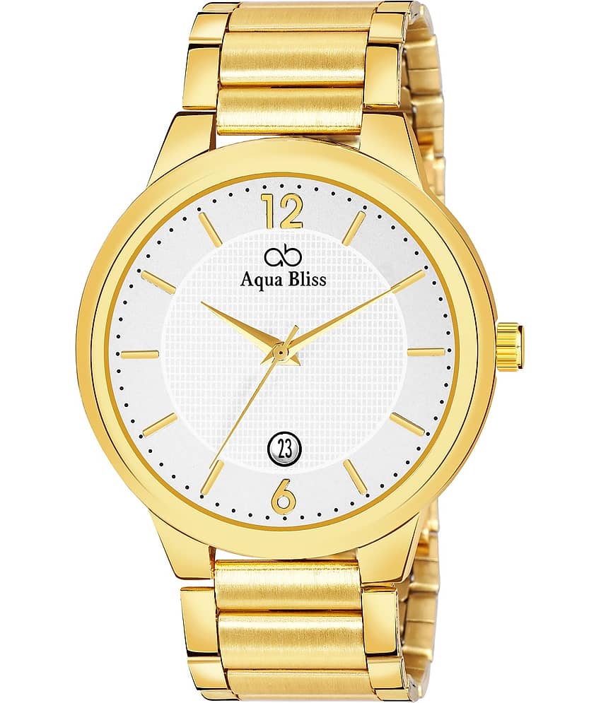 AQUA BLISS - Gold Stainless Steel Analog Men's Watch