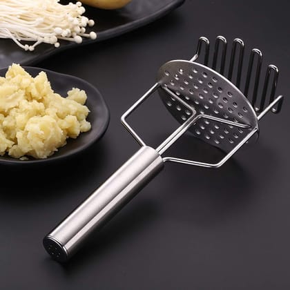 Stainless Steel Hand Masher: Ideal for Dal, Vegetables, Potatoes, Baby Food, Pav Bhaji