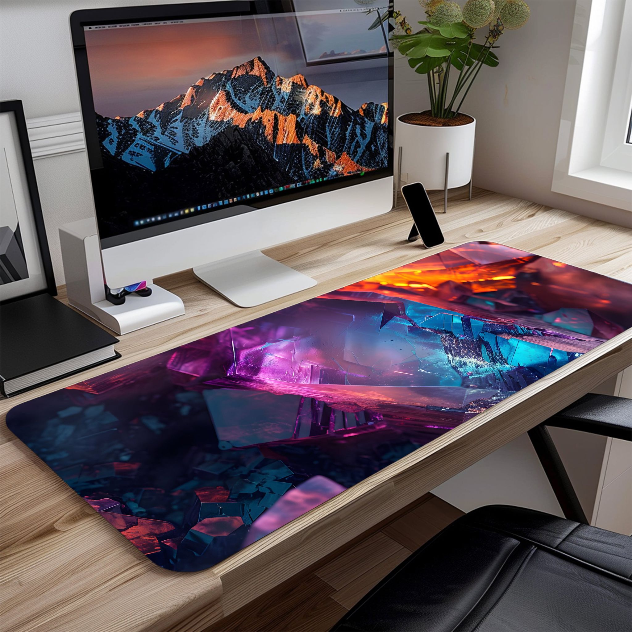 Abstract Mouse Pad (31 X 12 Inches) - Gaming Mouse Pad | Rubber Base Desk Mat