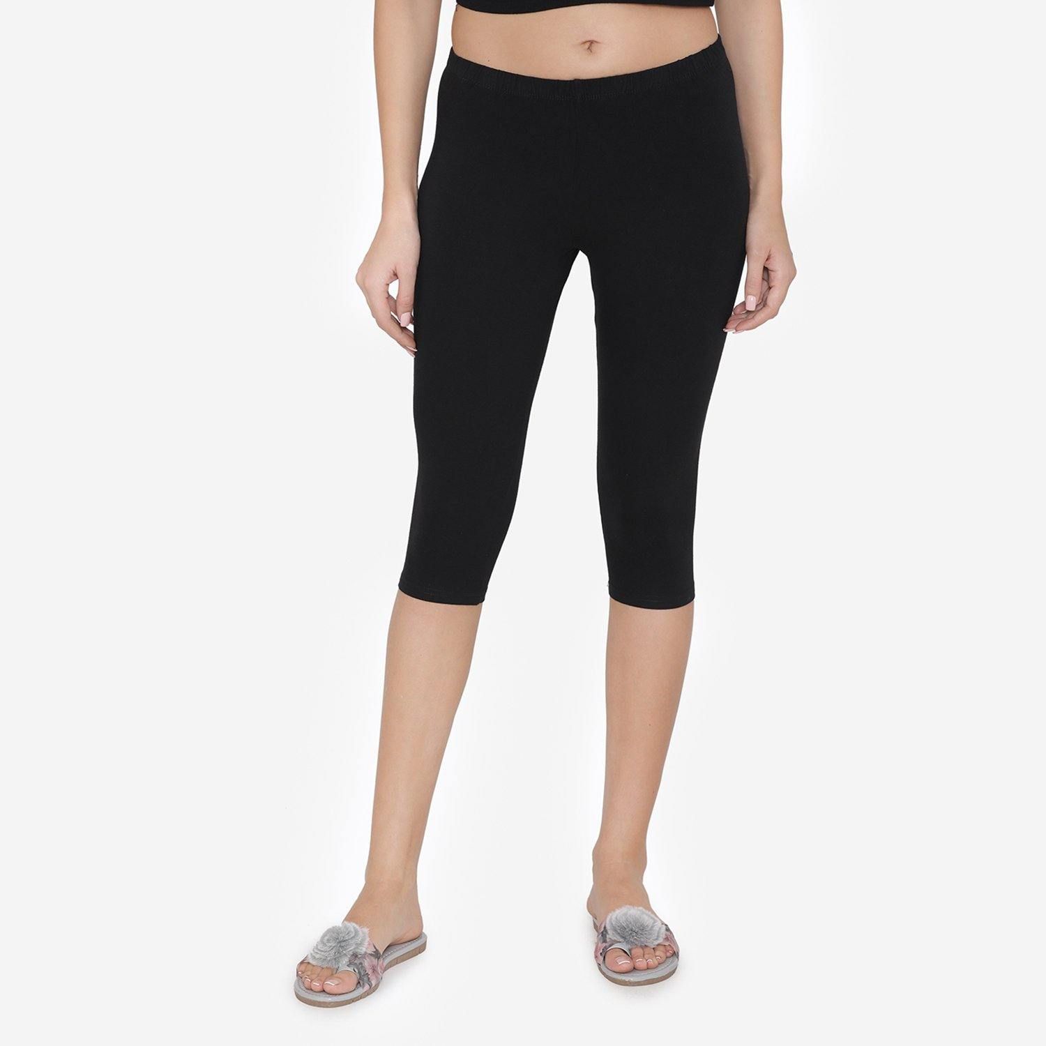 Women's Comfy Classy Capri Leggings - Black