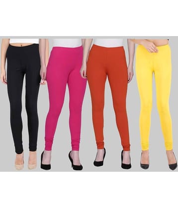 FnMe - Multicolor Cotton Women's Leggings ( Pack of 4 )
