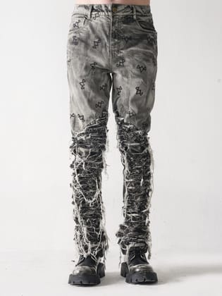 SEW ME UP GREYSCALE JEANS-XS