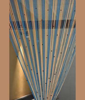 Homefab India Solid Semi-Transparent Rod Pocket Door Curtain 7ft (Pack of 1) - Maroon