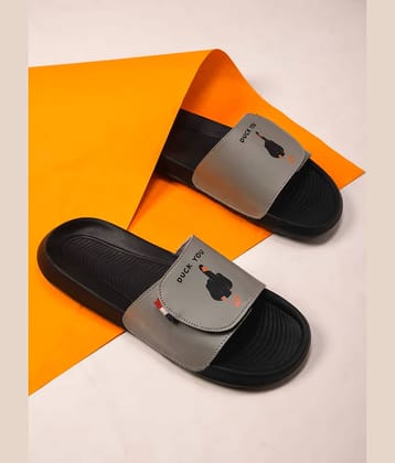 PERY PAO Grey Men's Slide Flip Flop