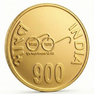 900 Rupees 2024 Ram Mandir, Ayodhya Gold-plated Fantasy Coin Silver Series