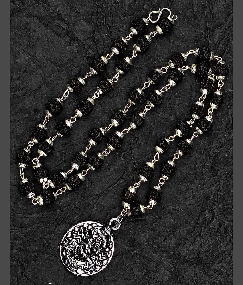 Charms Silver Men's Religious Pendant With Chain ( Pack of 1 )