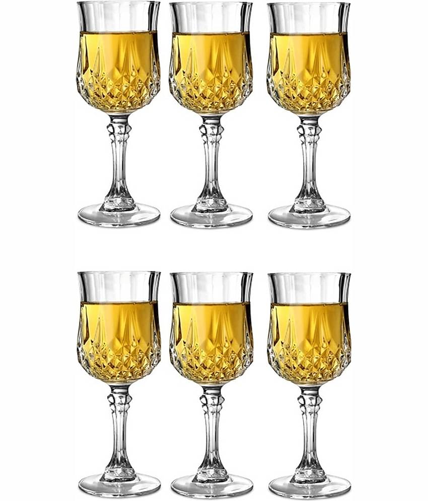 Somil Wine  Glasses Set,  100 ML - (Pack Of 6)