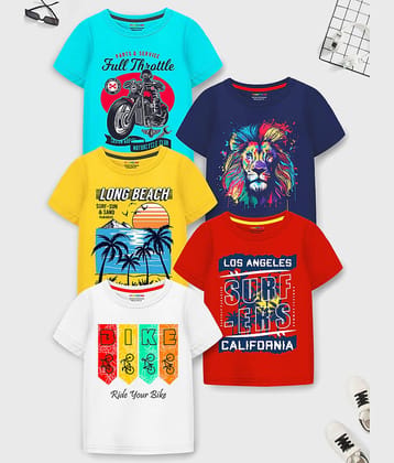 Trampoline Pack of 1 Boys Cotton Blend T-Shirt ( Multicolor 4 )