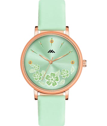 Trex Green PU Analog Womens Watch