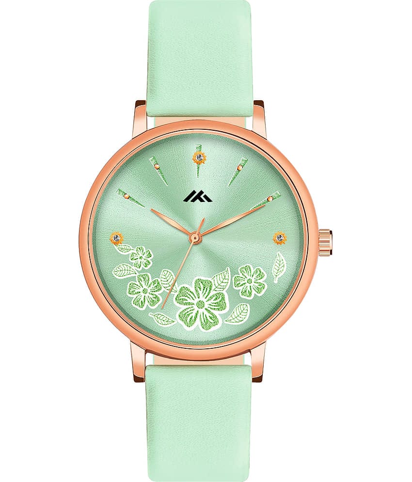 Trex Green PU Analog Womens Watch