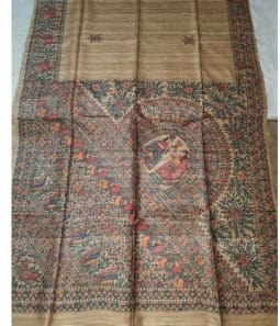 Ghicha Madhubani silk saree