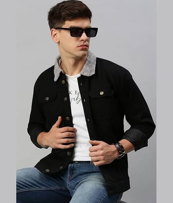 VOXATI Denim Men's Denim Jacket - Black ( Pack of 1 )