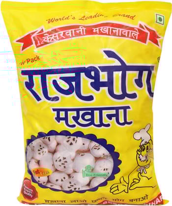 Rajbhog 250G Regular Lotus Seeds Pop /Gorgon Nut Puffed Kernel (Makhana) Pack Of 1 Grade-Big Size (250 G)