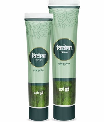 Vithoba Premium Toothpaste |Toothpaste For White Strong Teeth & Refreshing Breath | 80g+40g |