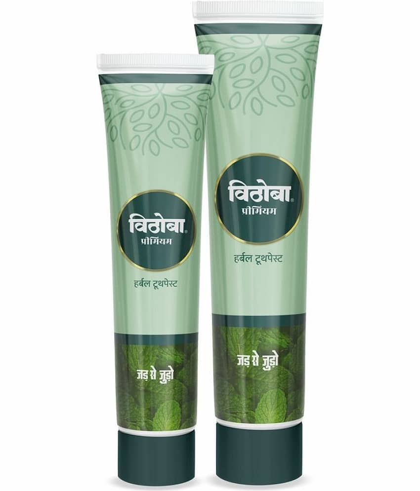 Vithoba Premium Toothpaste |Toothpaste For White Strong Teeth & Refreshing Breath | 80g+40g |