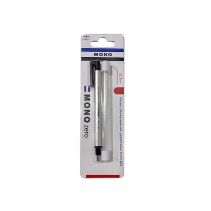 Tombow Mono Zero Round Eraser + Refill Pack - 2.3mm-Silver / EHR-KUR04