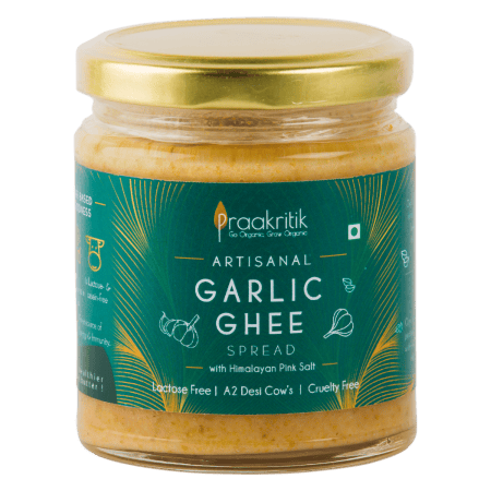 Praakritik Artisanal Garlic Ghee Spread With Himalayan Pink Salt 200g