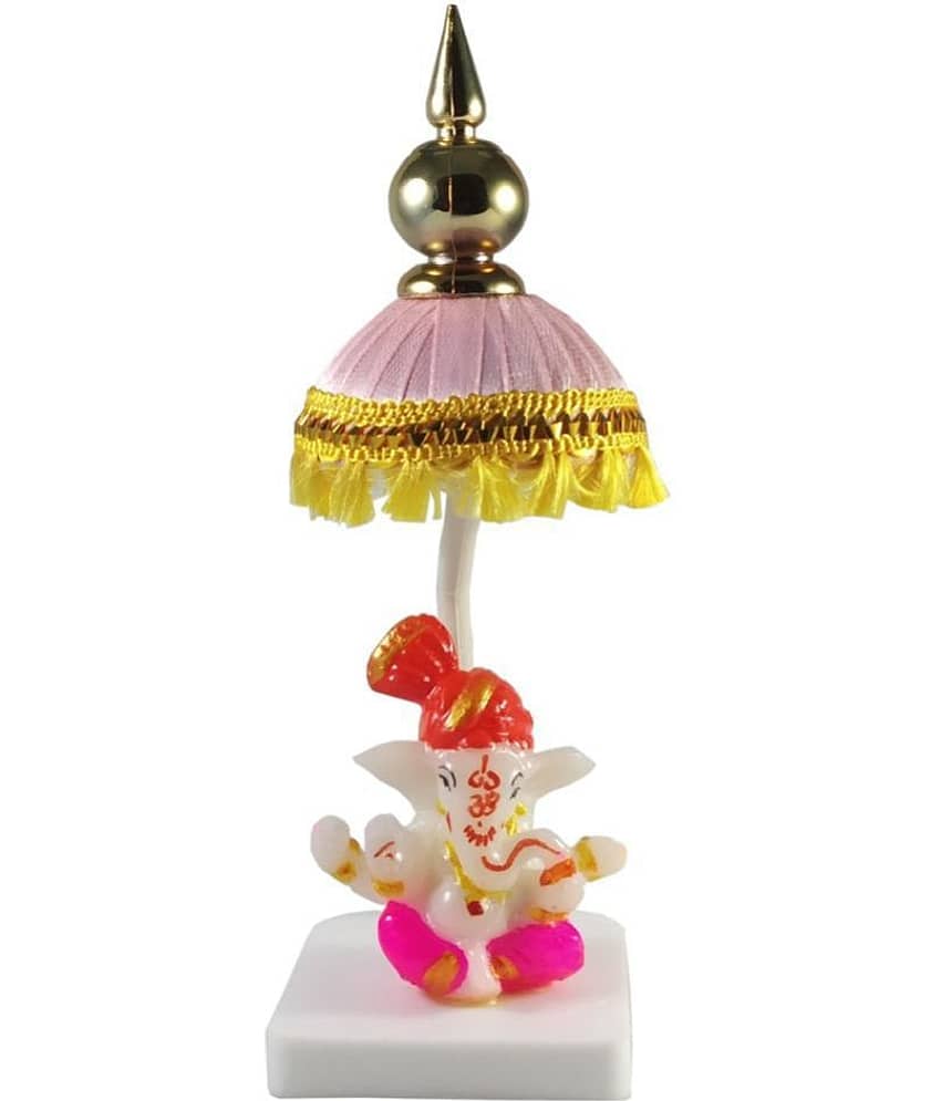 MINI ART )Lord Ganpati Showpiece. Marble Ganesha Idol x cms Pack of 1