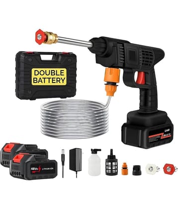 Cordless Portable Wireless Pressure Washer Gun 48V 12000mAh High Pressure Water Gun for Car Wash and Bike Cleaning with Adjustable Nozzle and 5M Hose Pipe