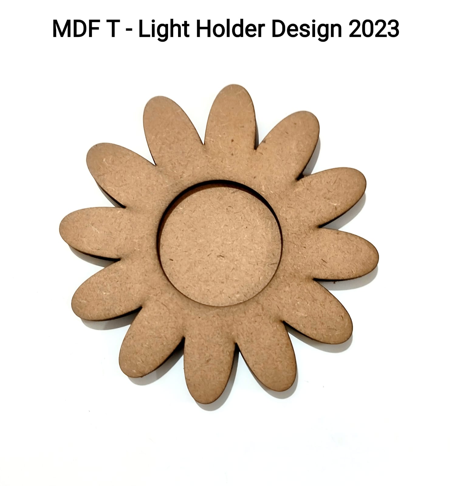 Brand Zero MDF Tea Light Holder Double Layer - Design BZMDFTEALHDDL2023