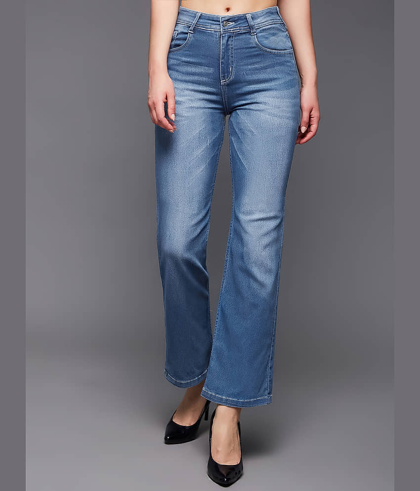 Miss Chase - Light Blue Denim Wide Leg Women's Jeans ( Pack of 1 )