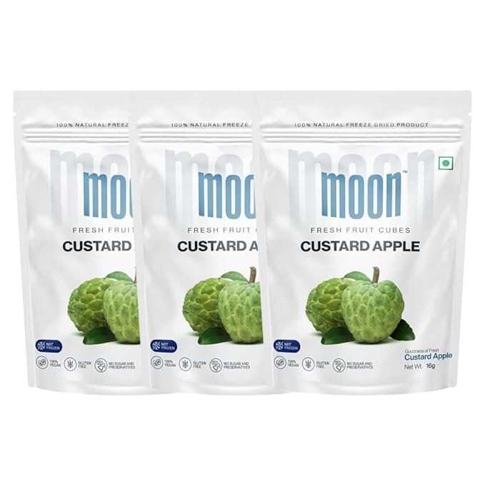 Moon Freeze Dried Custard Apple Cubes, 16 gm - Pack of 3