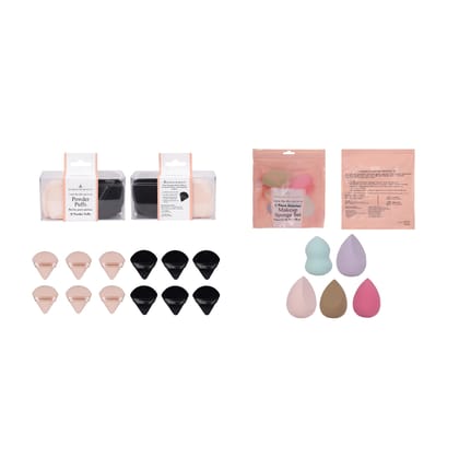 BUNGALOW BEAUTY Powder Puff set of 12 pcs | Makeup Blending Sponges Set of 5 | Eyeshadow, Lipstick, Blush, Highlighter, Bronzer, Concealer Sponges BUNGALOW BEAUTY Powder Puff set of 12 pcs | Makeup Blending Sponges Set of 5 | Eyeshadow, Lipstick, Blush, Highlighter, Bronzer, Concealer Sponges