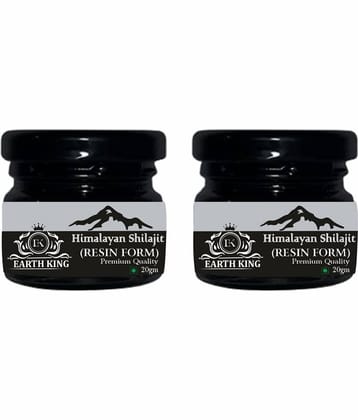 EARTH KING Himalayan Shilajit Resin for Men & Women - 40Gm (Pack of 2)