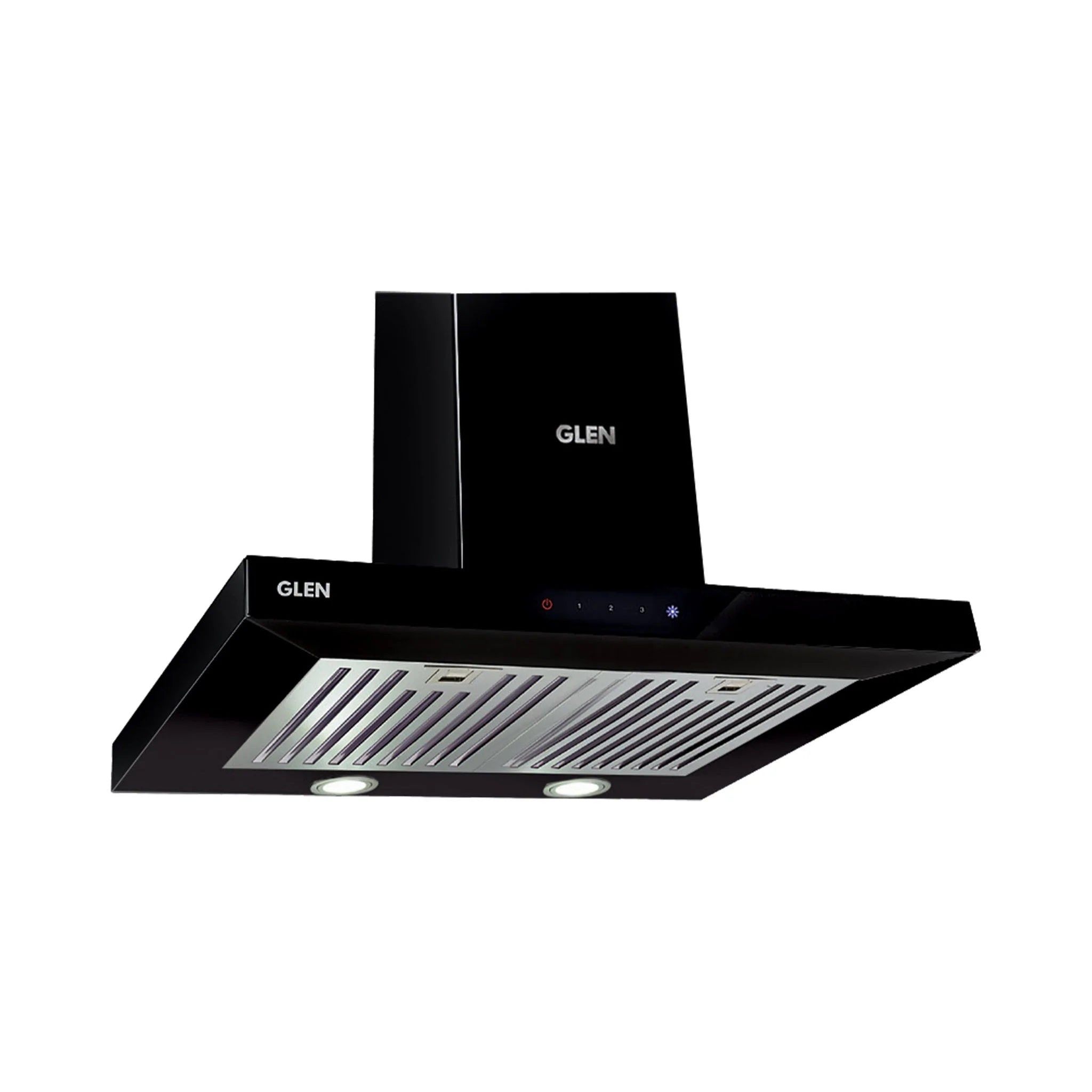 Electric Kitchen Chimney Touch Controls, T Shape Baffle filters 60cm 1250 m3/h -Black (6056 TS BL 60)