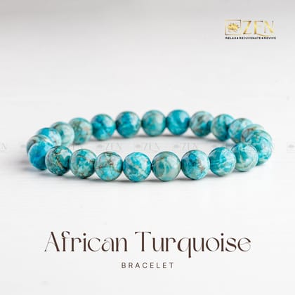 African Turquoise Bracelet-S - 6.5 inches (Women)