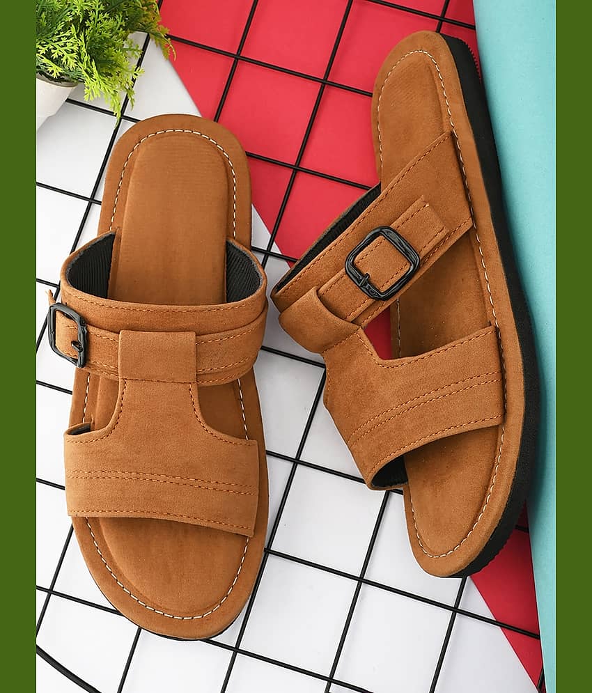 Anjaneya Creations Tan Men's Kolhapuris