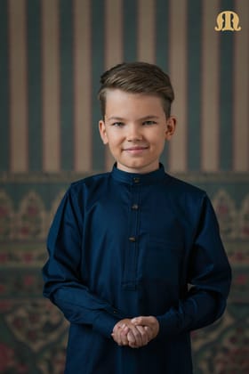 Terfi Kali Kurta Blue 2.0 For Kids-1
