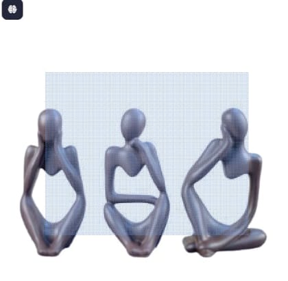 Premium Sculpture Showpiece | Unique Home Decor for Living Room, Bedroom & Office | Elegant Gift for Home & Special Occasions (Navy Blue)